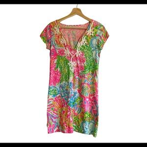 Lilly Pulitzer Brewster T-Shirt Dress More Lovers Coral